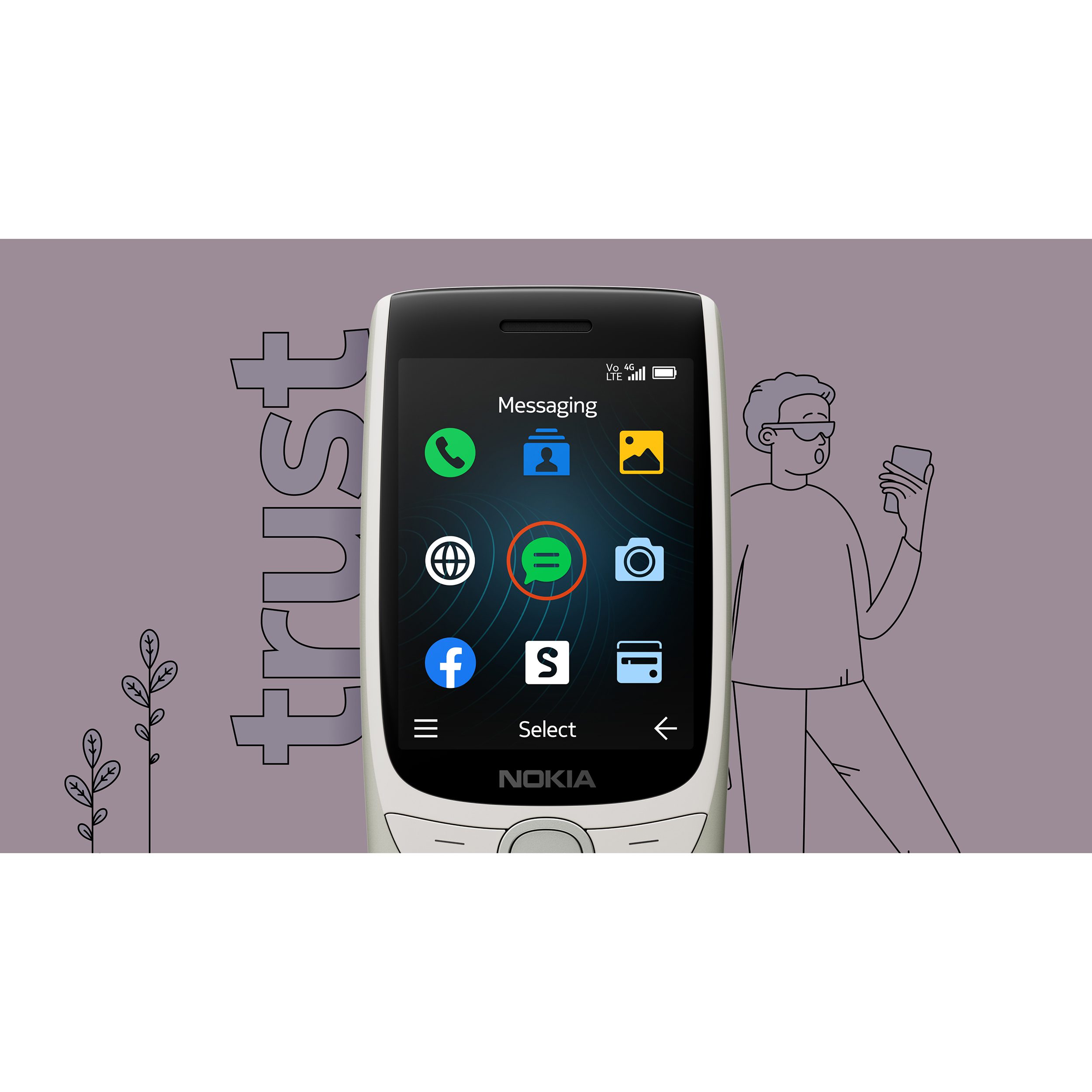 گوشی موبایل نوکیا مدل 8210 4G دو سیم کارت